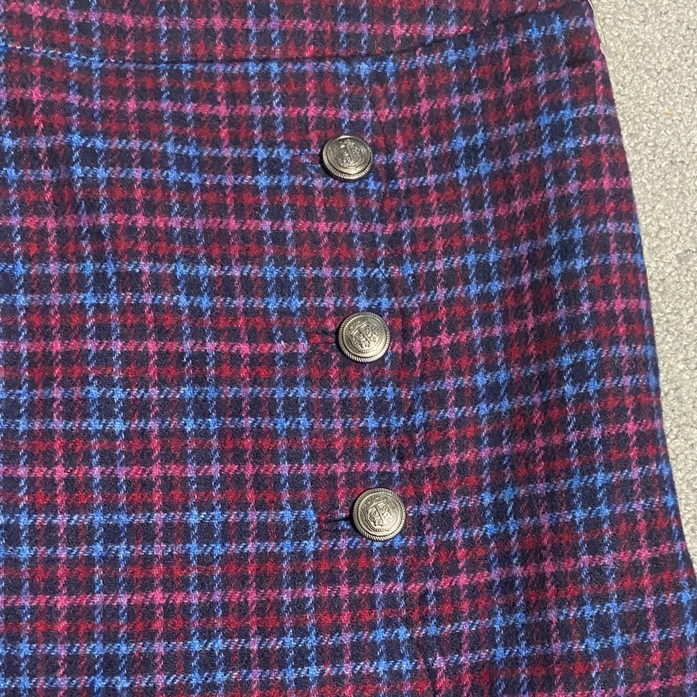NEW! Talbots Plaid Button-Accent Skirt - Picture 2 of 4